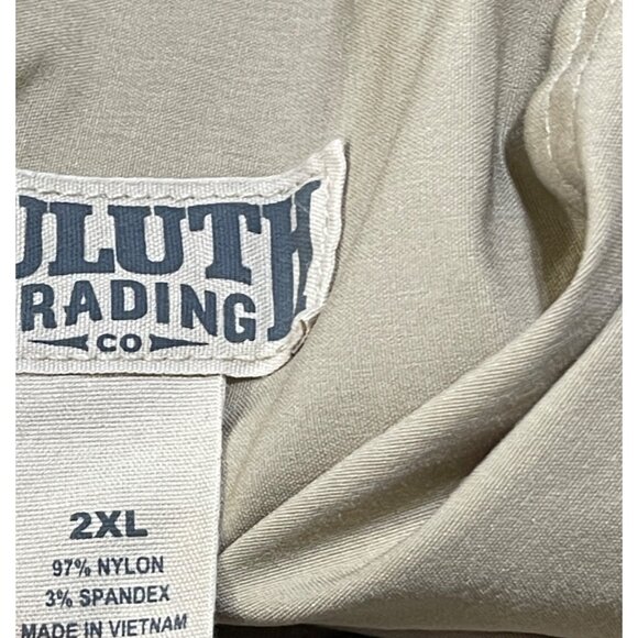 Duluth Tranding Co Men's DuluthFlex Dry on the Fly Khaki  11" Cargo Shorts 2XL - Picture 3 of 6